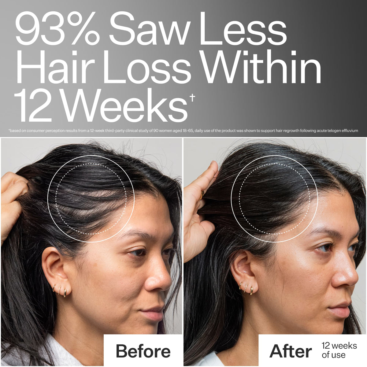 Before and after image of product use