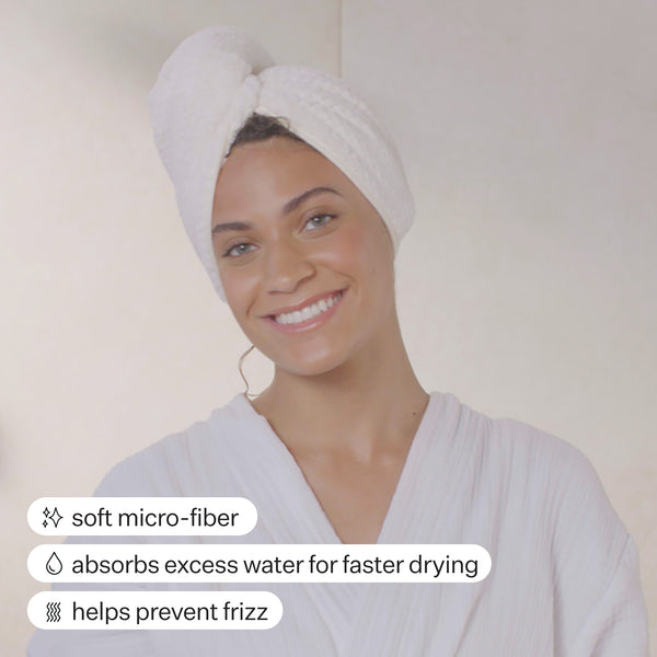 Satin-Lined Microfiber Hair Towel - Kitsch | Ulta Beauty